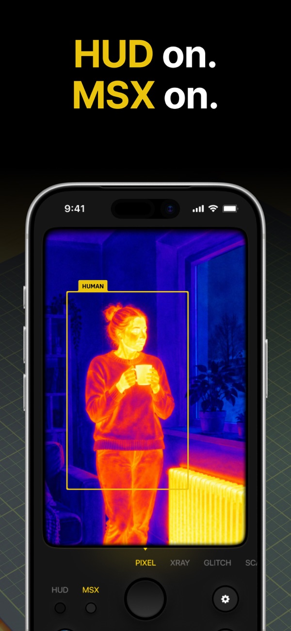 Thermal Camera running with the HUD and MSX overlay switched on
